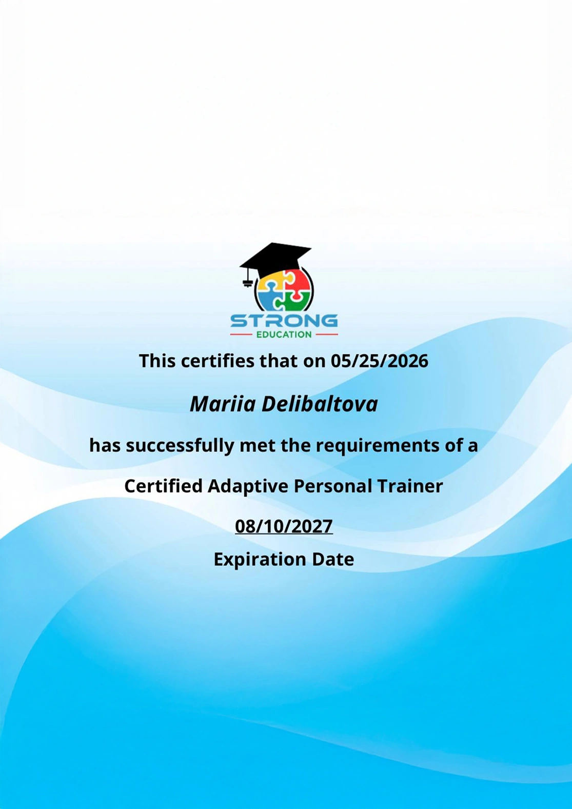 Certified Adaptive Personal Trainer
